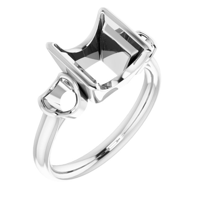 Half-Bezel Three-Stone Ring