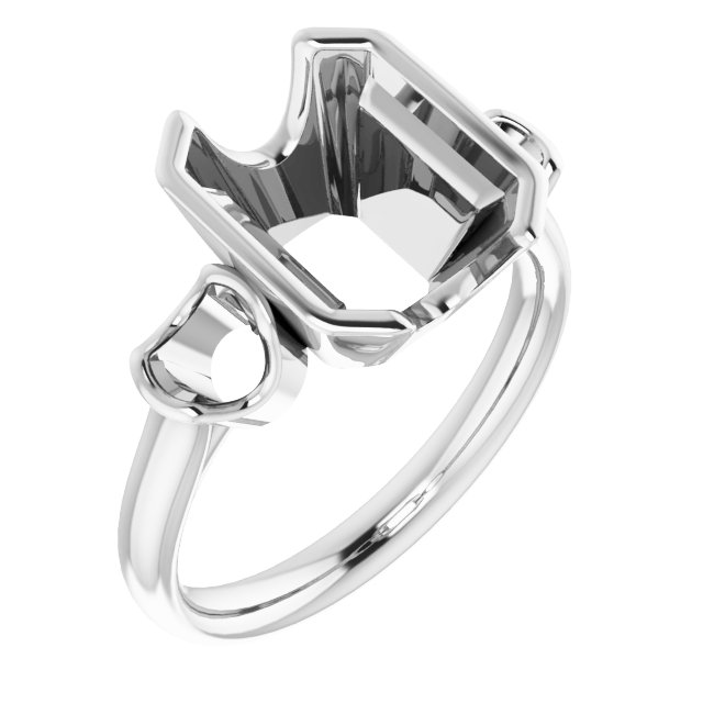 Half-Bezel Three-Stone Ring