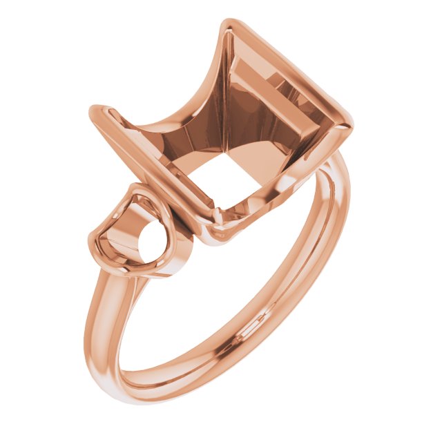 Half-Bezel Three-Stone Ring