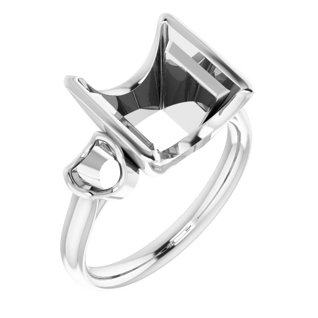 Half-Bezel Three-Stone Ring