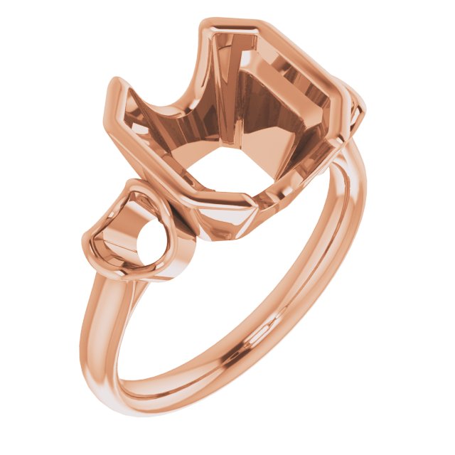 Half-Bezel Three-Stone Ring