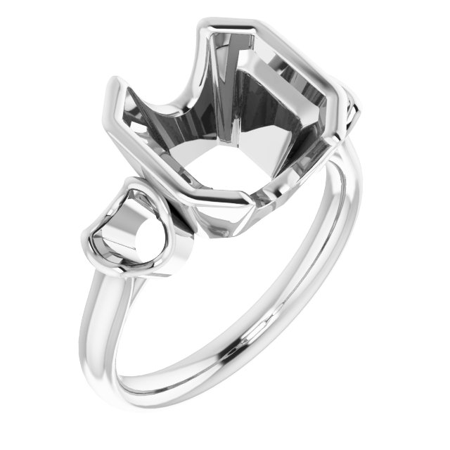 Half-Bezel Three-Stone Ring