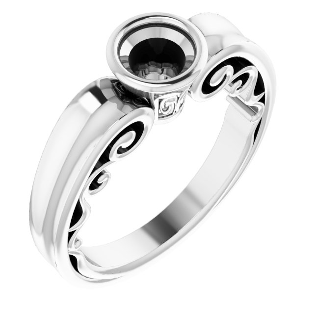 Bezel-Set Solitaire Engagement Ring
