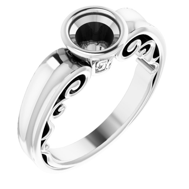 Bezel-Set Solitaire Engagement Ring