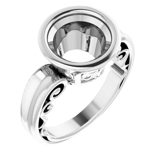 Bezel-Set Solitaire Engagement Ring