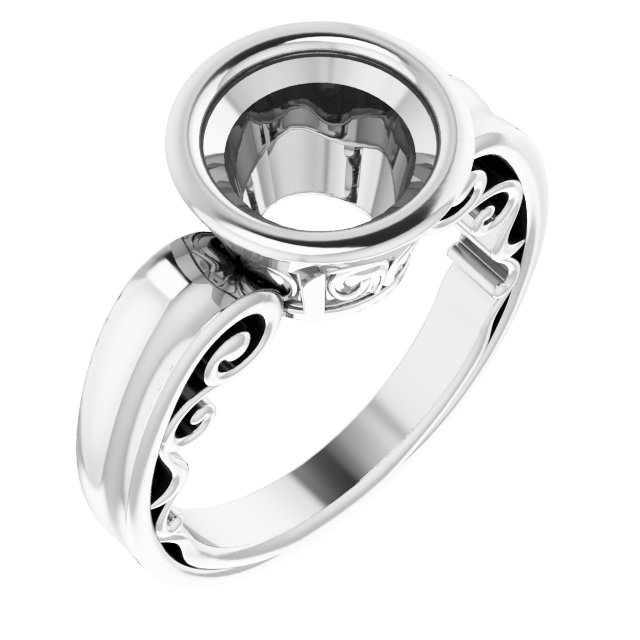 Bezel-Set Solitaire Engagement Ring
