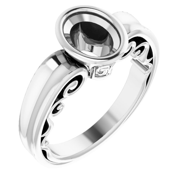 Bezel-Set Solitaire Engagement Ring