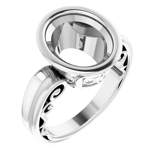 Bezel-Set Solitaire Engagement Ring