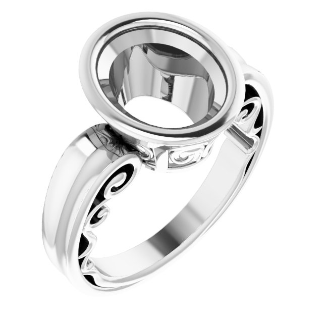 Bezel-Set Solitaire Engagement Ring