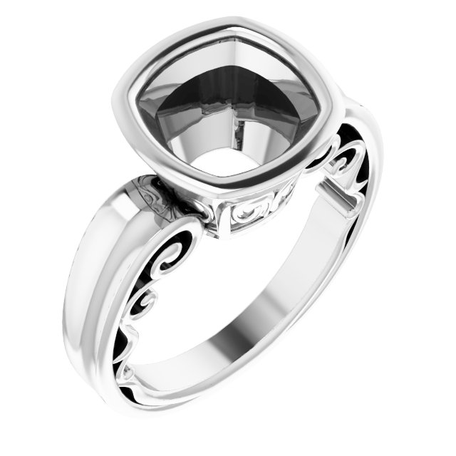 Bezel-Set Solitaire Engagement Ring