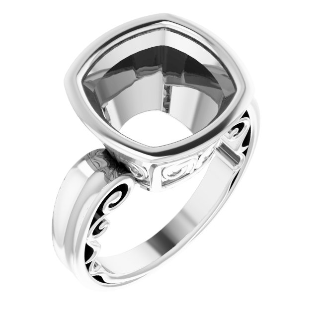Bezel-Set Solitaire Engagement Ring