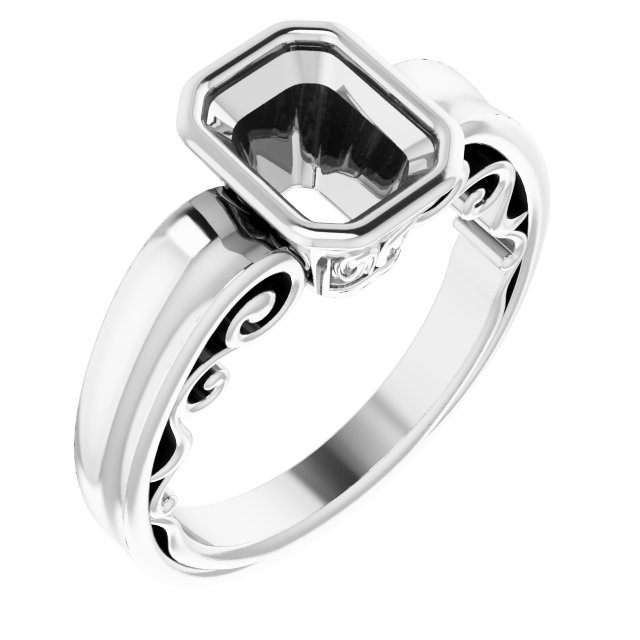 Bezel-Set Solitaire Engagement Ring
