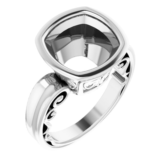 Bezel-Set Solitaire Engagement Ring