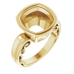 Bezel-Set Solitaire Engagement Ring