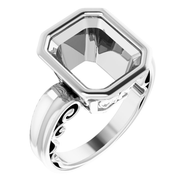 Bezel-Set Solitaire Engagement Ring