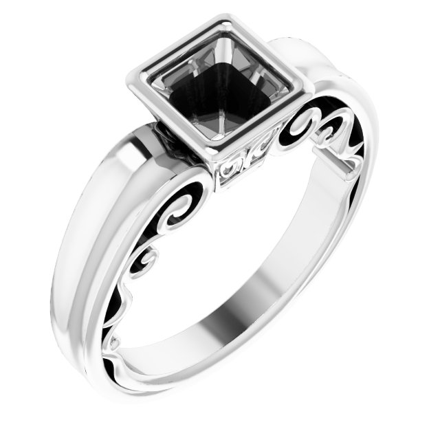 Bezel-Set Solitaire Engagement Ring