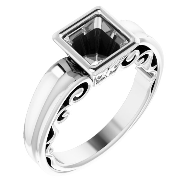 Bezel-Set Solitaire Engagement Ring