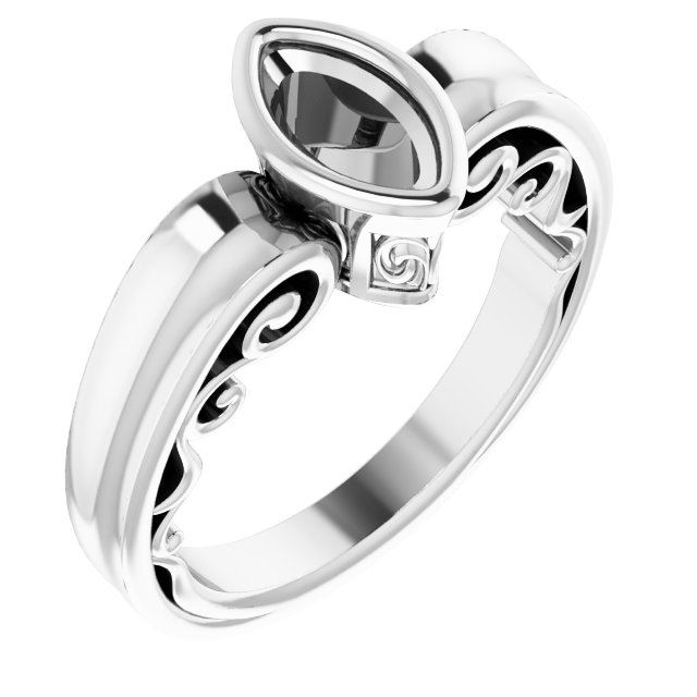 Bezel-Set Solitaire Engagement Ring