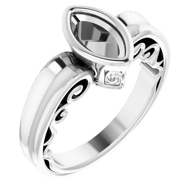 Bezel-Set Solitaire Engagement Ring