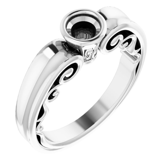 Bezel-Set Solitaire Engagement Ring