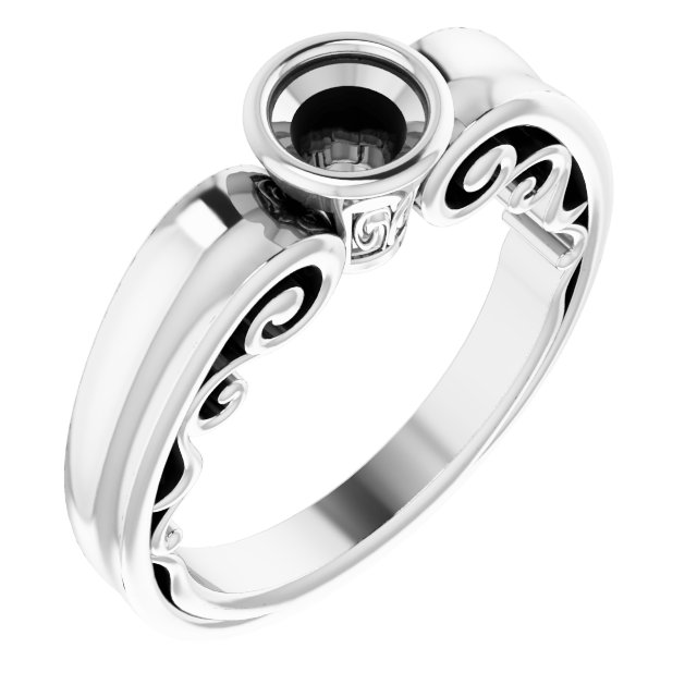 Bezel-Set Solitaire Engagement Ring
