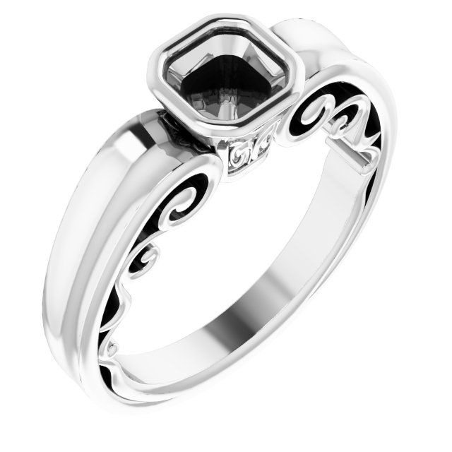 Bezel-Set Solitaire Engagement Ring