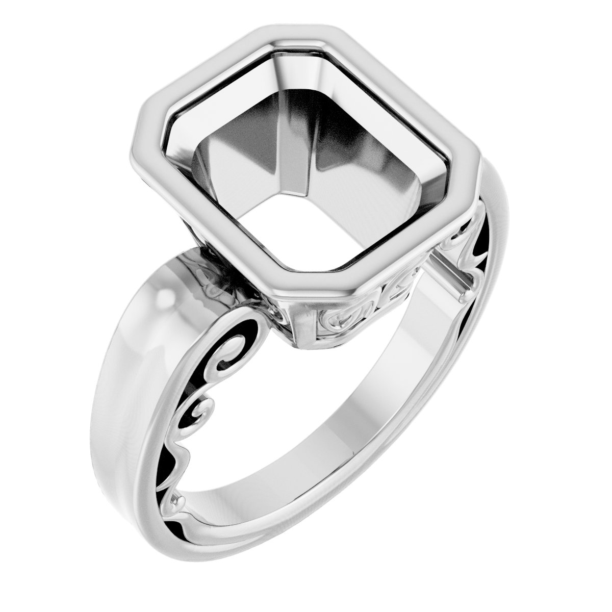 Bezel-Set Solitaire Engagement Ring