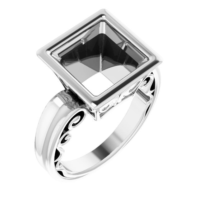 Bezel-Set Solitaire Engagement Ring