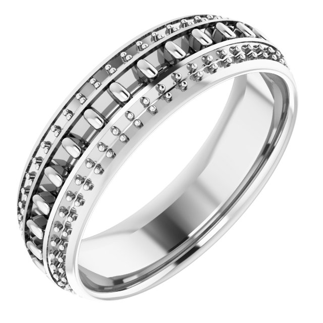 14K White 1 1/8 CTW Natural Diamond Eternity Band Size 5.5