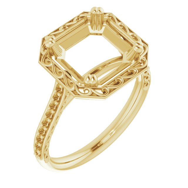 Twin-Prong Accented Engagement Ring