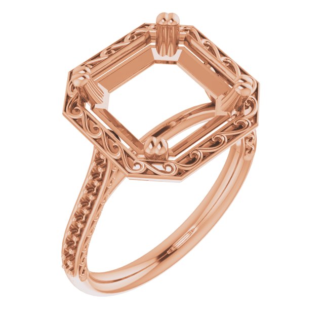 Twin-Prong Accented Engagement Ring