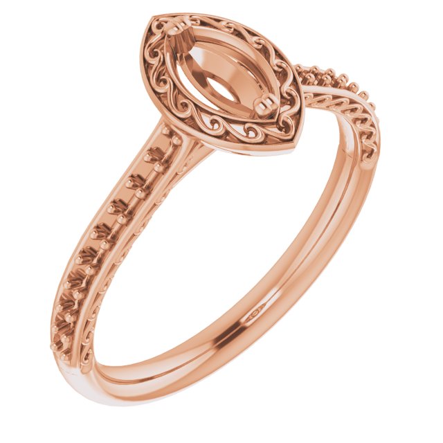 Twin-Prong Accented Engagement Ring
