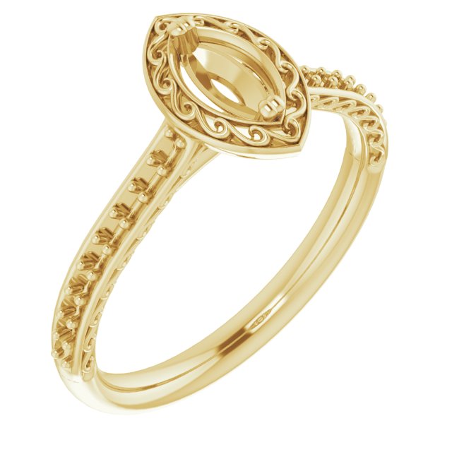 Twin-Prong Accented Engagement Ring