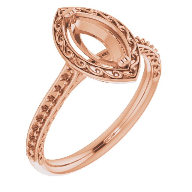 Twin-Prong Accented Engagement Ring