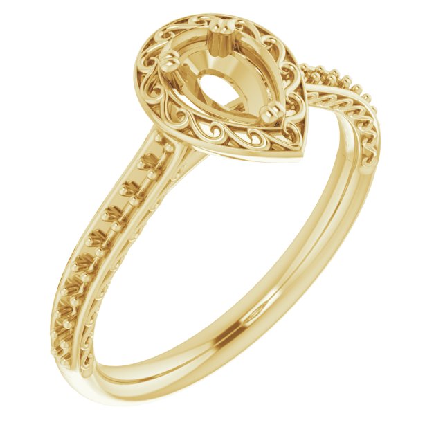Twin-Prong Accented Engagement Ring