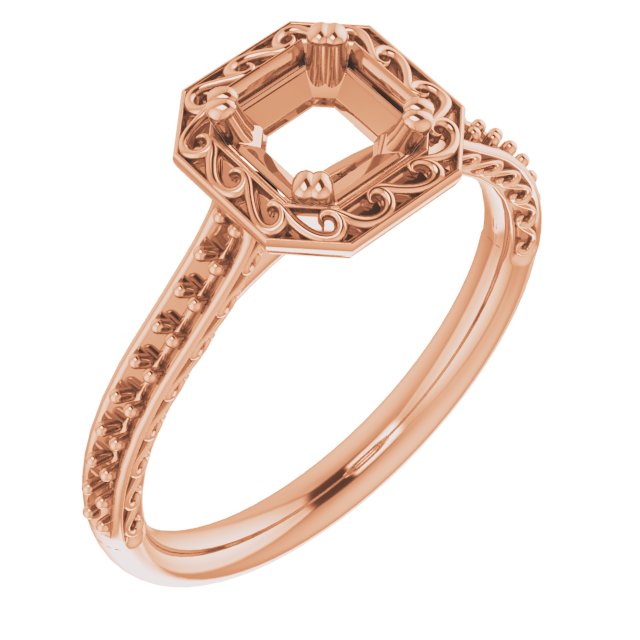 Twin-Prong Accented Engagement Ring