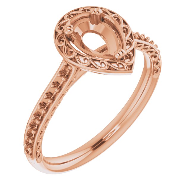 Twin-Prong Accented Engagement Ring