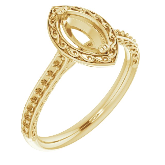 Twin-Prong Accented Engagement Ring