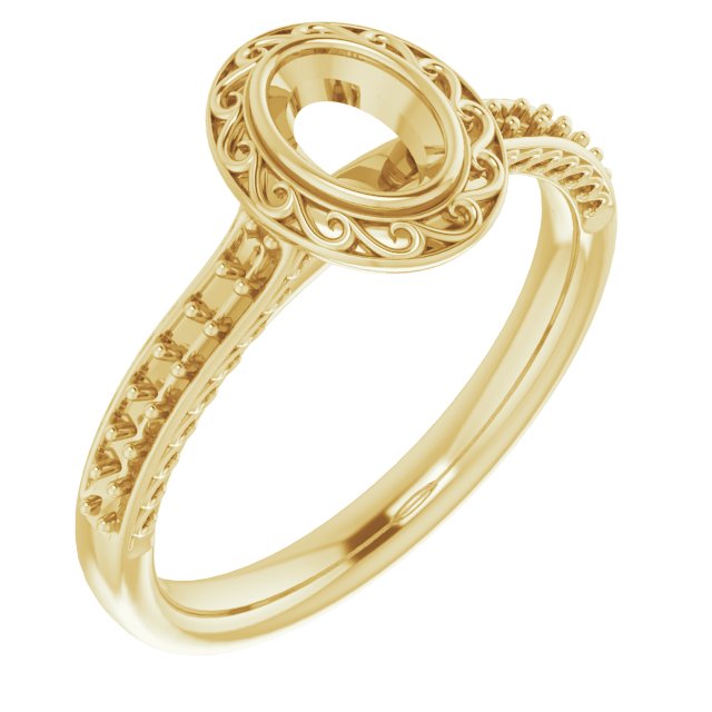 Bezel-Set Accented Scroll Engagement Ring