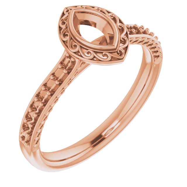 Bezel-Set Accented Scroll Engagement Ring