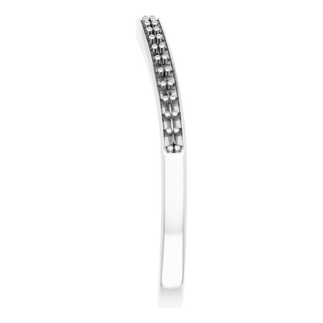 9 mm Square Wedding Band Mounting view 4