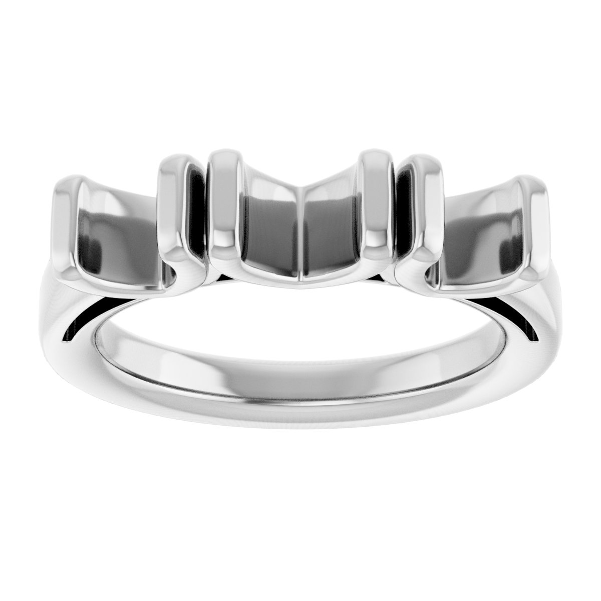 7 mm Square Engagement Ring Mounting view 3