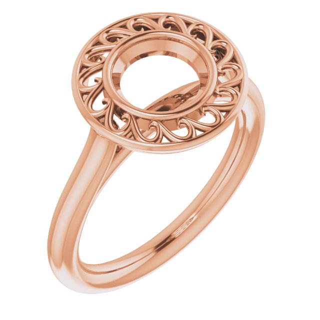 Sculptural Bezel-Set Solitaire Ring