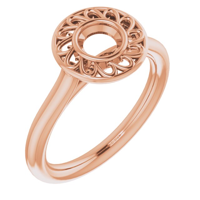 Sculptural Bezel-Set Solitaire Ring