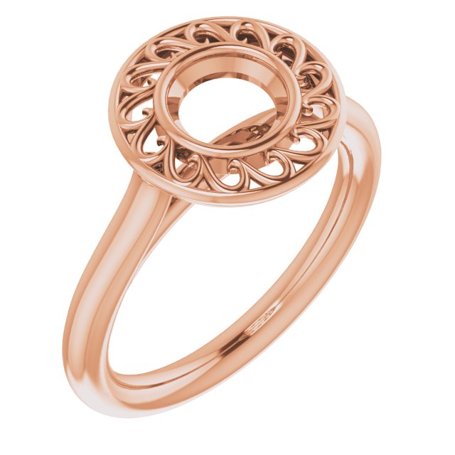 Sculptural Bezel-Set Solitaire Ring
