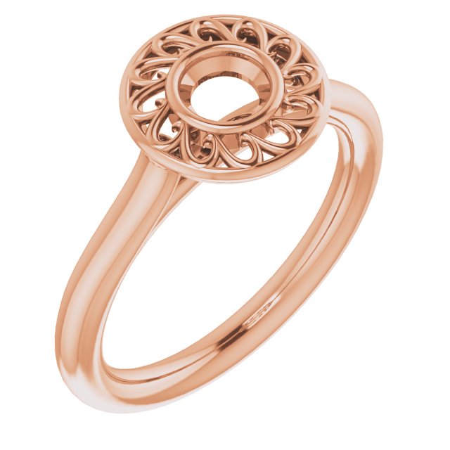 Sculptural Bezel-Set Solitaire Ring