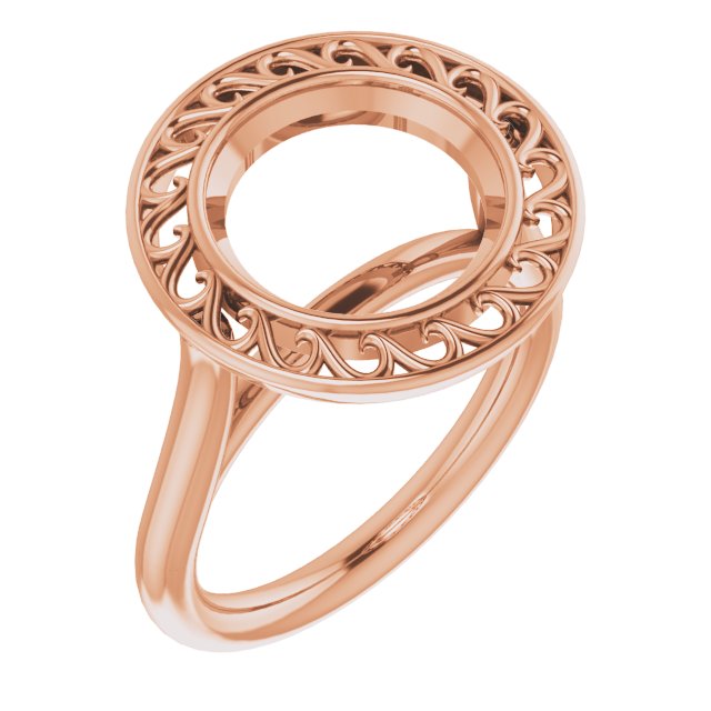Sculptural Bezel-Set Solitaire Ring