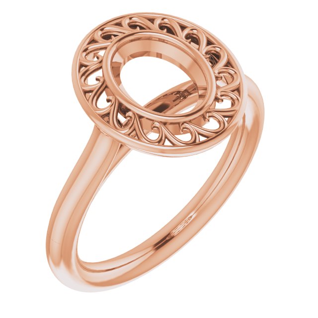 Sculptural Bezel-Set Solitaire Ring