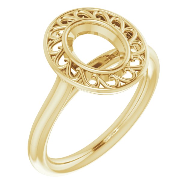 Sculptural Bezel-Set Solitaire Ring