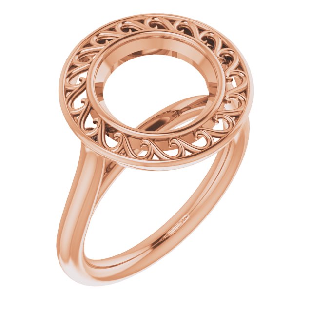 Sculptural Bezel-Set Solitaire Ring
